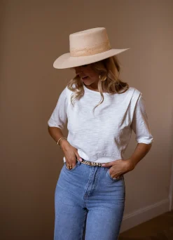 Tops & T-shirts-EASY-CLOTHES T-shirt Nola - blancEasy Clothes Blanc       