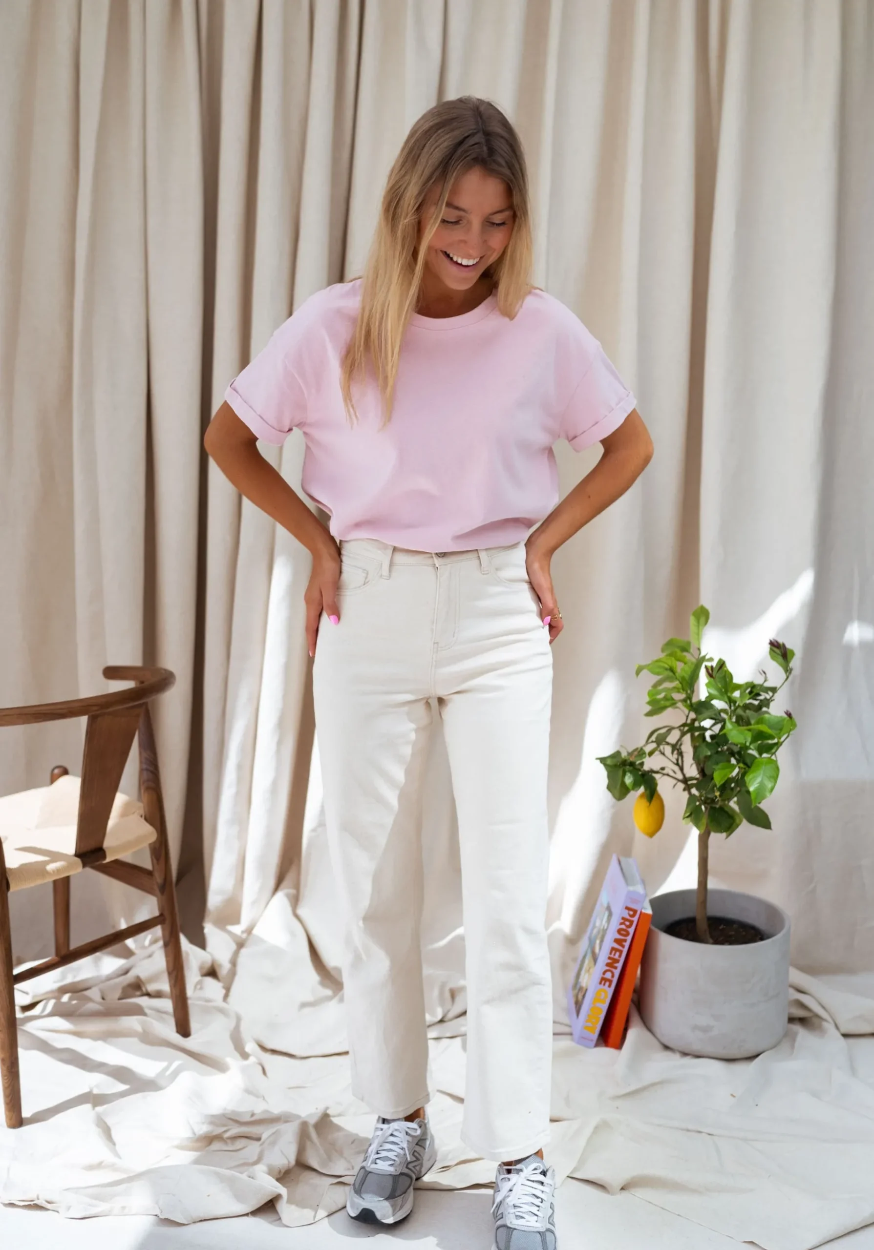 Tops & T-shirts-EASY-CLOTHES T-shirt Robby - roseEasy Clothes Rose