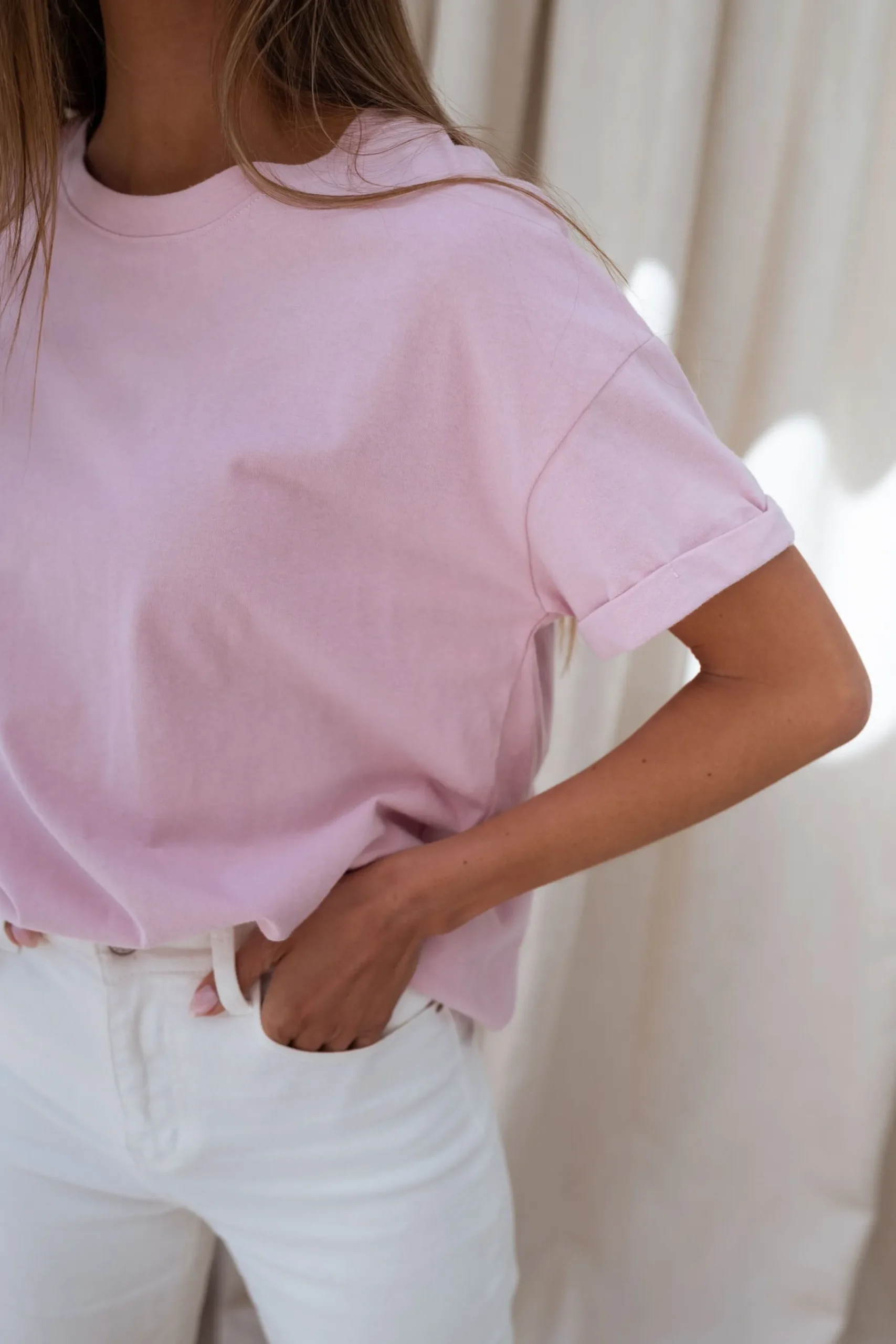 Tops & T-shirts-EASY-CLOTHES T-shirt Robby - roseEasy Clothes Rose