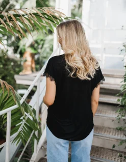 Tops & T-shirts-EASY-CLOTHES T-shirt Soho - noirEasy Clothes Noir       