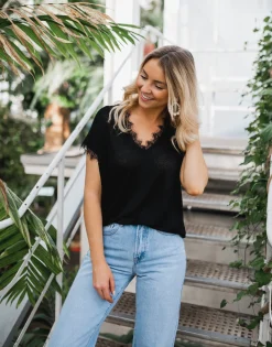 Tops & T-shirts-EASY-CLOTHES T-shirt Soho - noirEasy Clothes Noir       